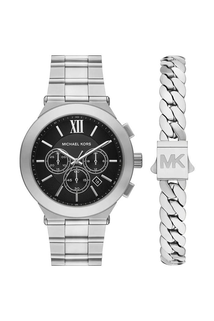 Michael Kors zestaw zegarek i bransoletka męski Billie srebrny MK9272SET