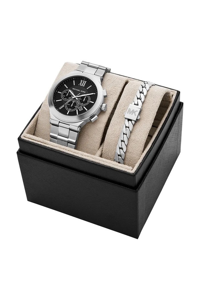 Michael Kors zestaw zegarek i bransoletka męski Billie srebrny MK9272SET