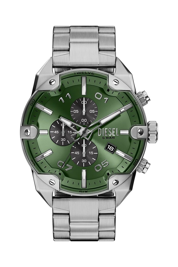 Diesel zegarek męski Spiked srebrny DZ4712