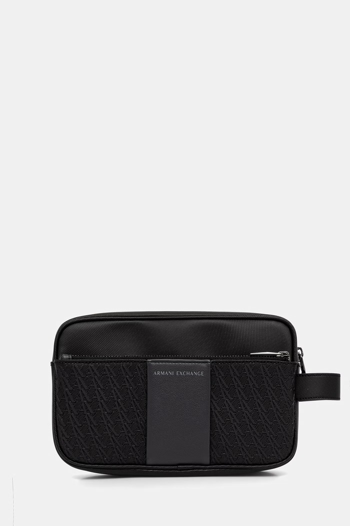 Armani Exchange borsa cosmetica da uomo nero XM003601.AF26691.NOS