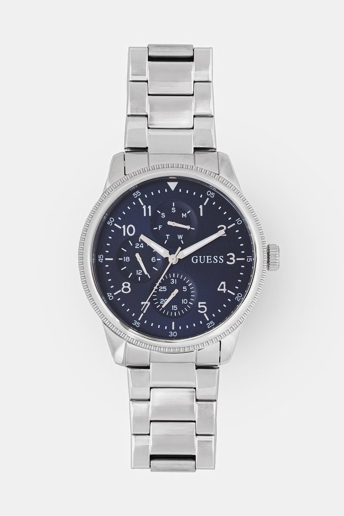 Guess zegarek męski srebrny GW0970G1
