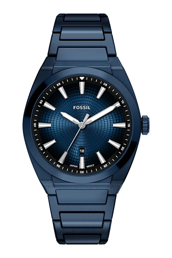 Fossil ρολόι ανδρικό Everett σκούρο μπλε FS6169