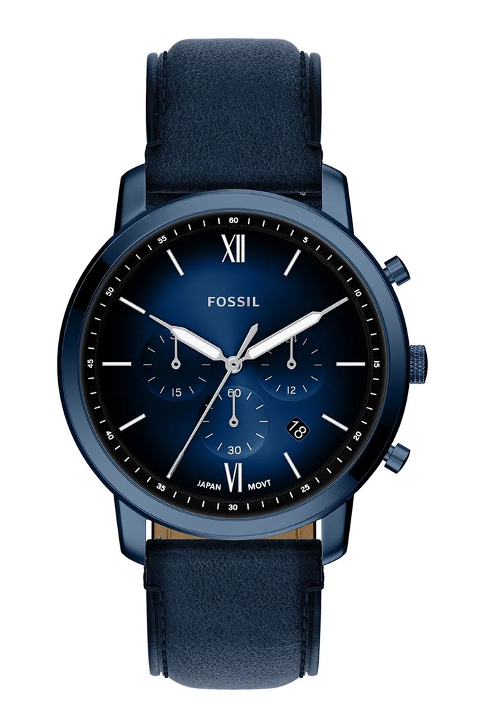 Fossil ρολόι ανδρικό Neutra σκούρο μπλε FS6168