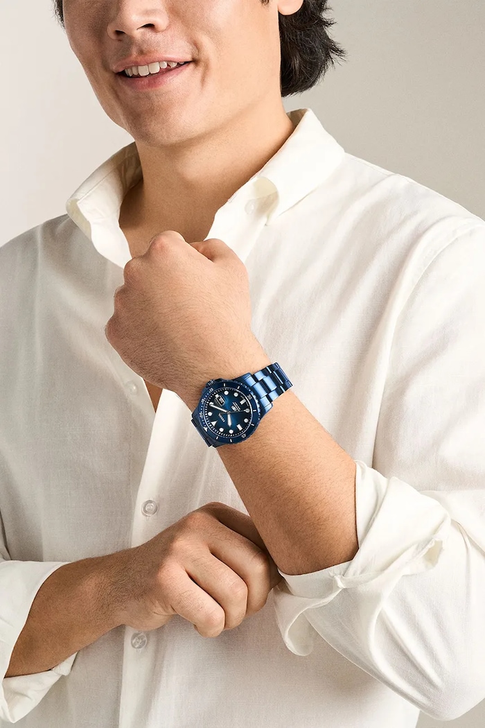 Fossil ρολόι ανδρικό Fossil Blue σκούρο μπλε FS6166