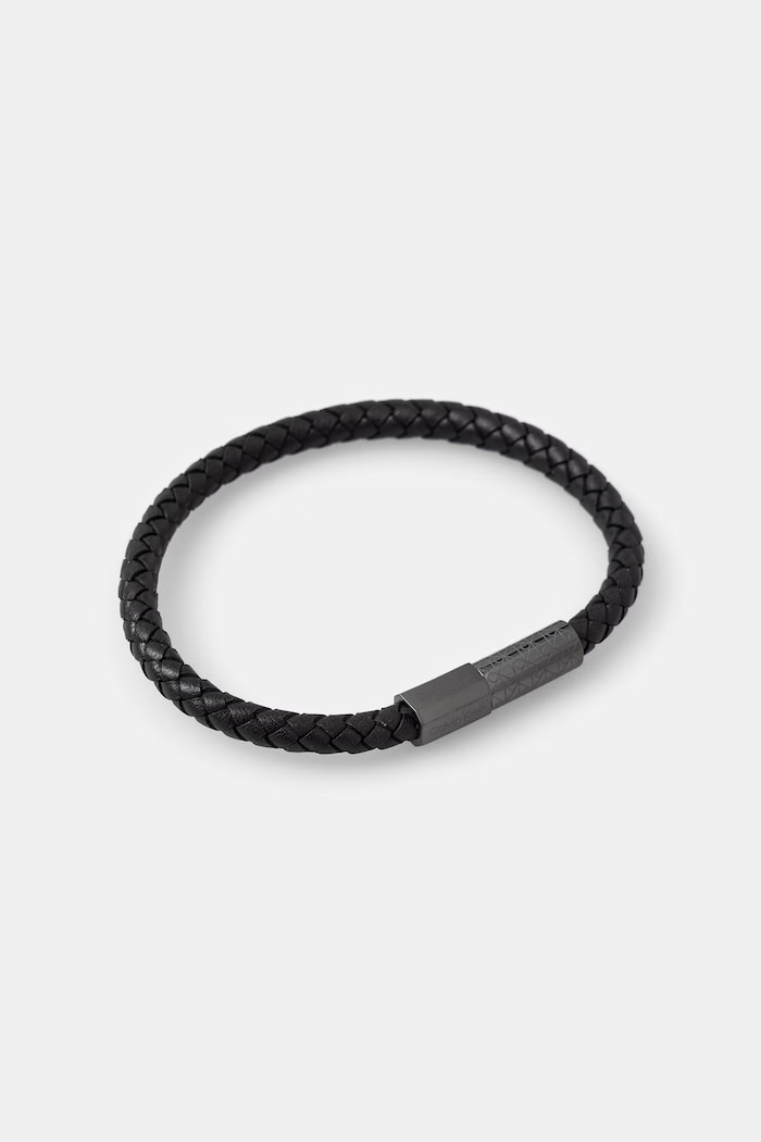 Calvin Klein brățară pentru bărbați din piele negru 35100088
