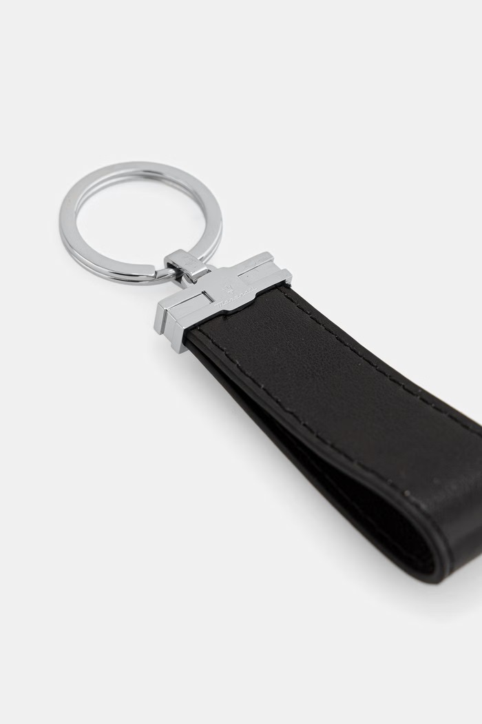 MASERATI brelok męski skórzany RECYCLED LEATHER KMU2230102 srebrny AA00