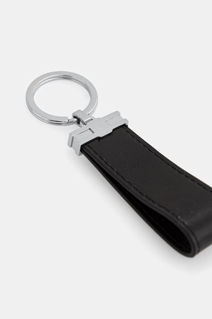 MASERATI brelok męski skórzany RECYCLED LEATHER KMU2230102 srebrny AA00