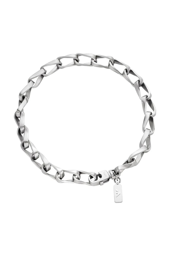 Emporio Armani naszyjnik męski ze stali szlachetnej bez kamienia Eagle Logo srebrny EGS3301040