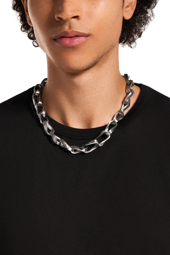 Emporio Armani naszyjnik męski ze stali szlachetnej bez kamienia Eagle Logo srebrny EGS3301040