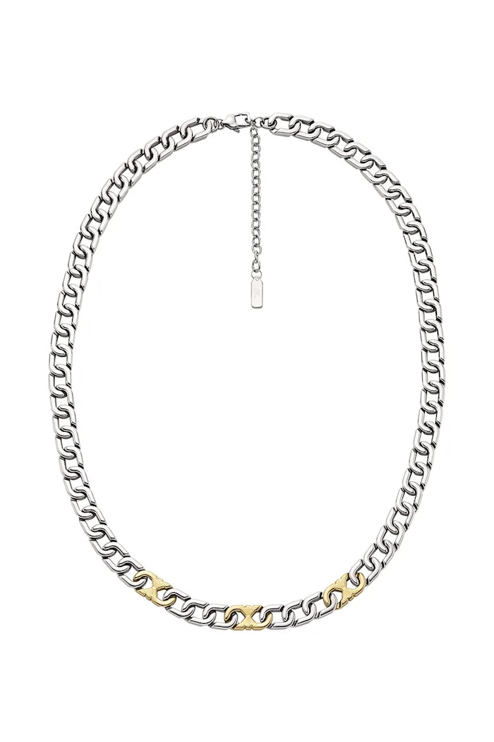 Emporio Armani Náhrdelník pánsky z nehrdzavejúcej ocele Eagle Logo strieborná EGS3297040