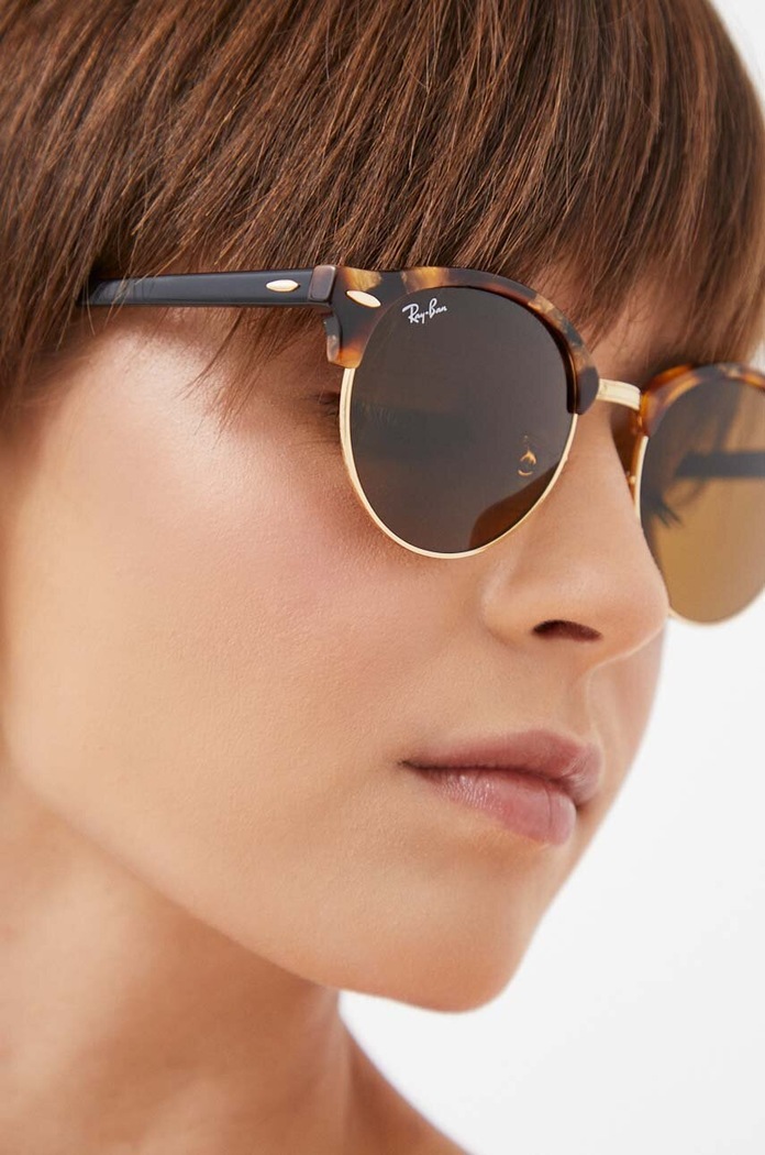 Brýle Ray-Ban CLUBROUND hnědá RB4246.1160