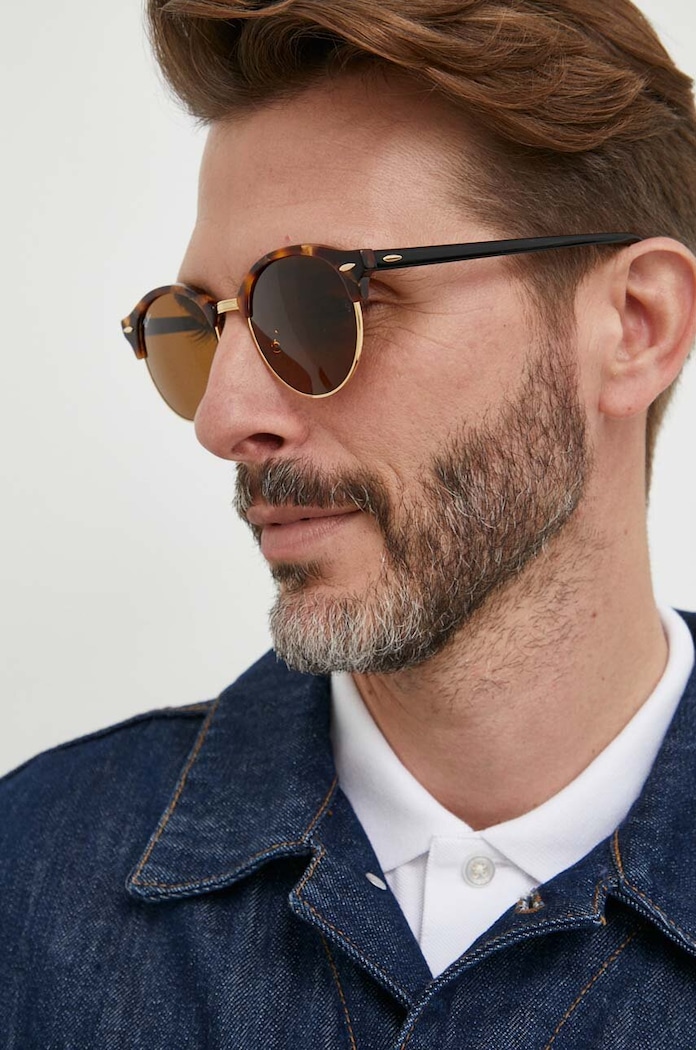 Doplňky Brýle Ray-Ban CLUBROUND RB4246.1160 hnědá