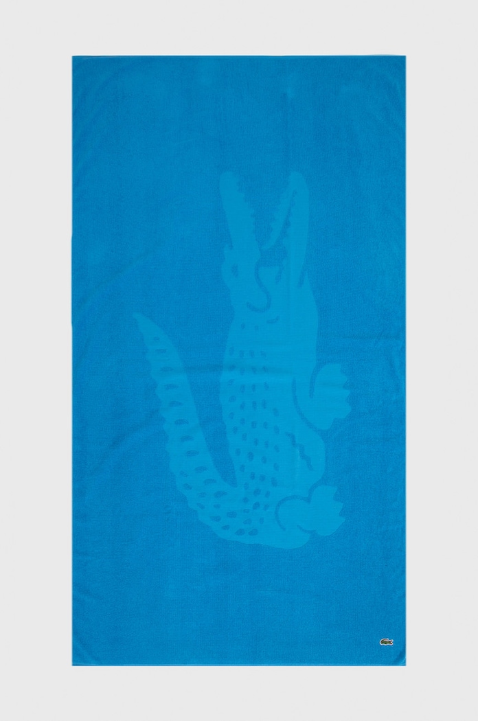 Lacoste ręcznik bawełniany niebieski LSPORT