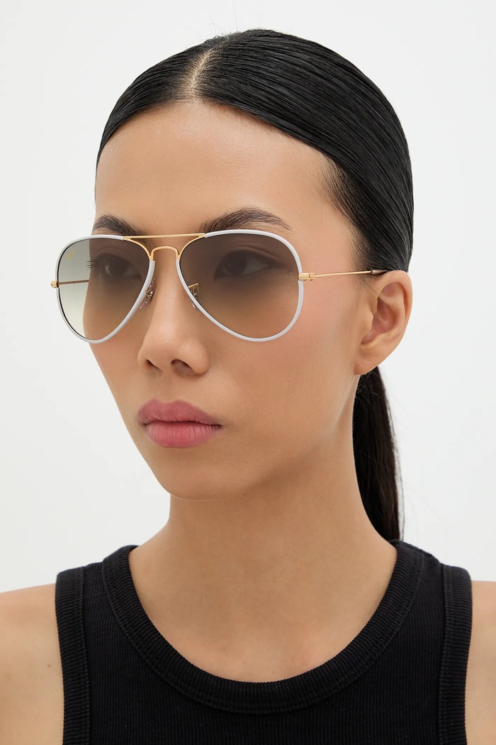 Ray-Ban okulary przeciwsłoneczne AVIATOR FULL COLOR złoty 0RB3025JM