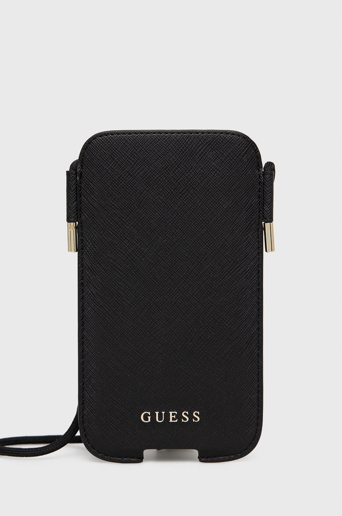 Guess Pokrowiec na telefon iPhone 12 Pro Max na telefon czarny GUHCP12LSAPSBK