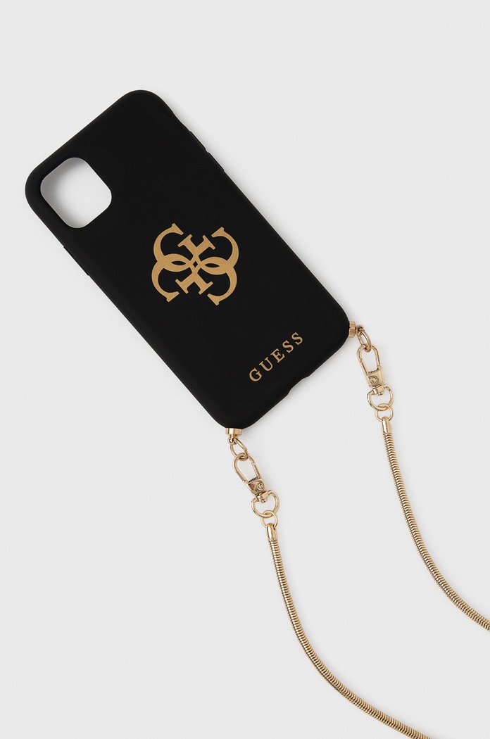 Guess Etui na telefon iPhone 11 czarny GUHCN61LSC4GBK