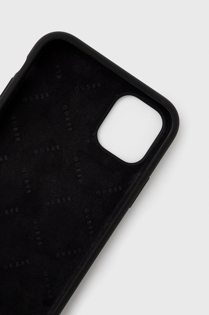 Guess Etui na telefon iPhone 11 GUHCN61LSC4GBK czarny AA00
