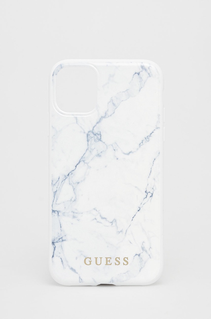 Guess Etui na telefon iPhone 11 na telefon biały GUHCN61PCUMAWH