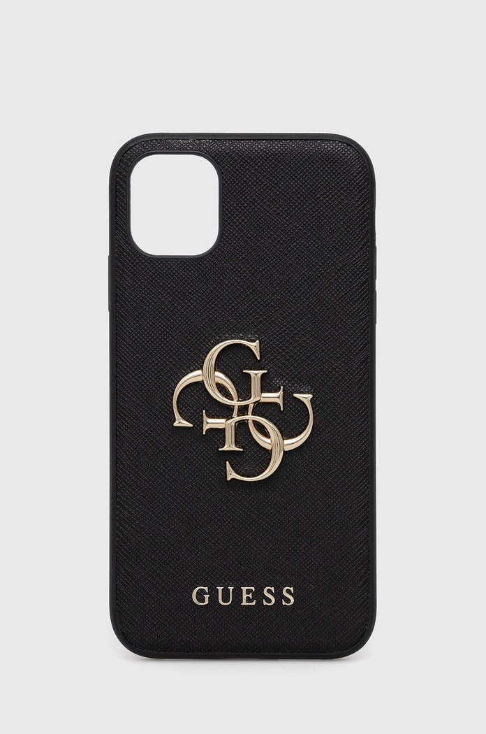 Guess Etui na telefon iPhone 11 na telefon czarny GUHCN61SA4GGBK
