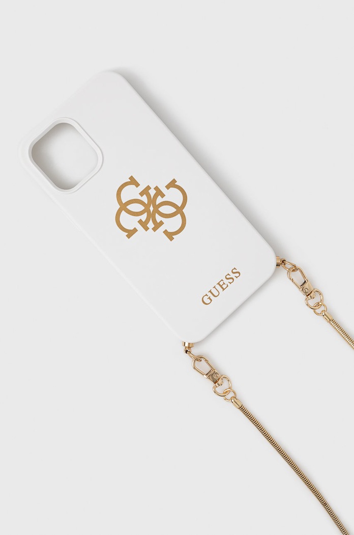 Guess Etui na telefon iPhone 12 Pro Max biały GUHCP12LLSC4GWH
