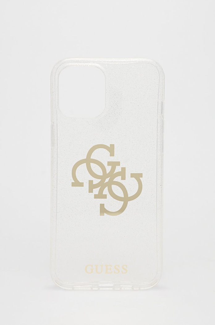 Guess Etui na telefon iPhone 12 Pro Max transparentny GUHCP12LPCUGL4GTR