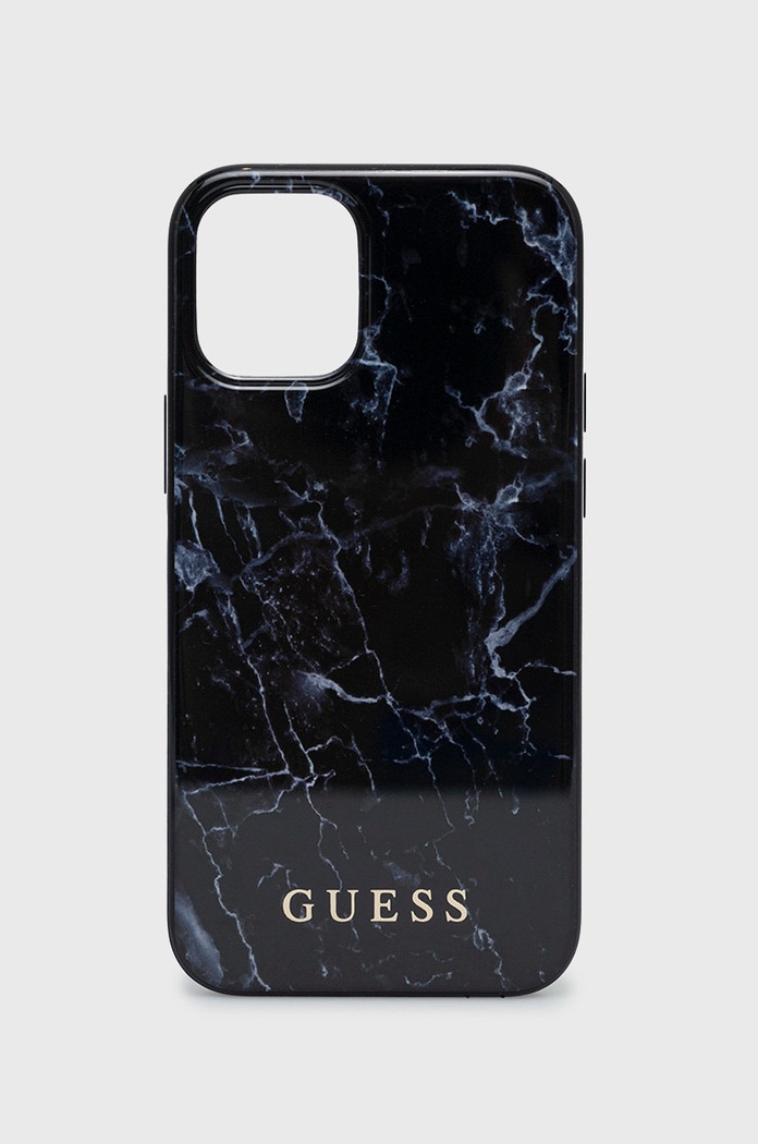 Guess - Etui na telefon iPhone 12 mini na telefon czarny GUHCP12SPCUMABK