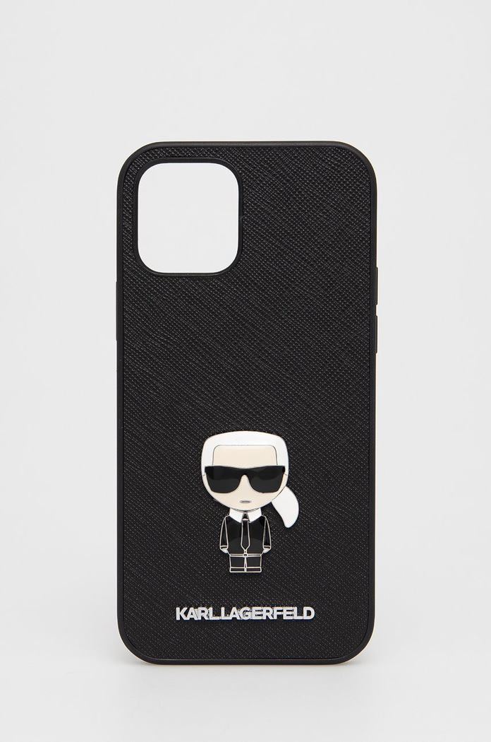 Karl Lagerfeld Etui na telefon iPhone 12/12 Pro KLHCP12MIKMSBK na telefon czarny KLHCP12MIKMSBK