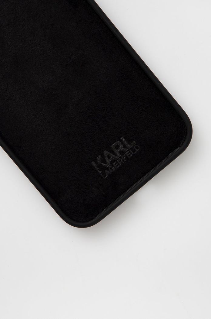 Karl Lagerfeld Etui na telefon iPhone 12/12 Pro KLHCP12MSLFKBK KLHCP12MSLFKBK czarny AA00