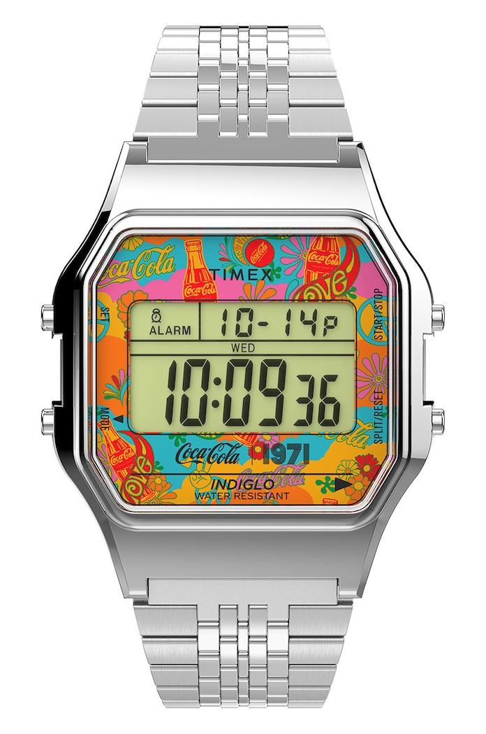 Timex zegarek TW2V25900 Timex T80 x Coca-Cola Unity Collection srebrny TW2V25900