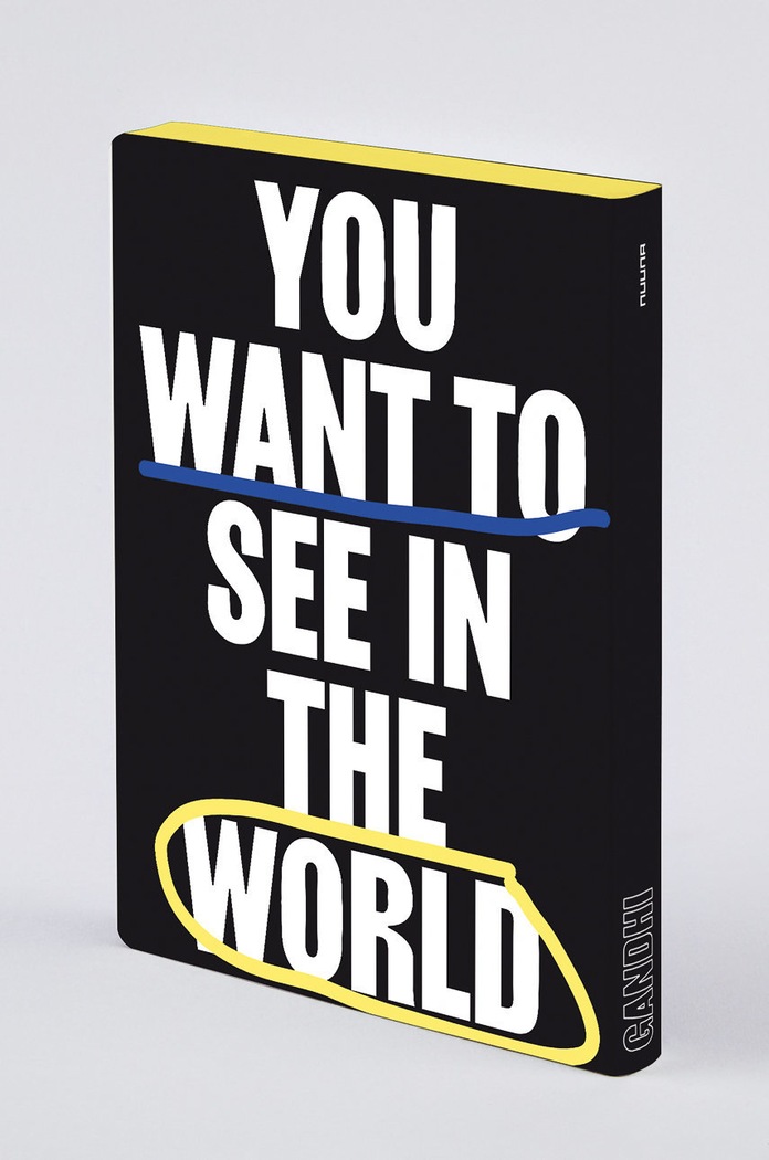 Nuuna notatnik YOU MUST BE THE CHANGE 55416 czarny AA00