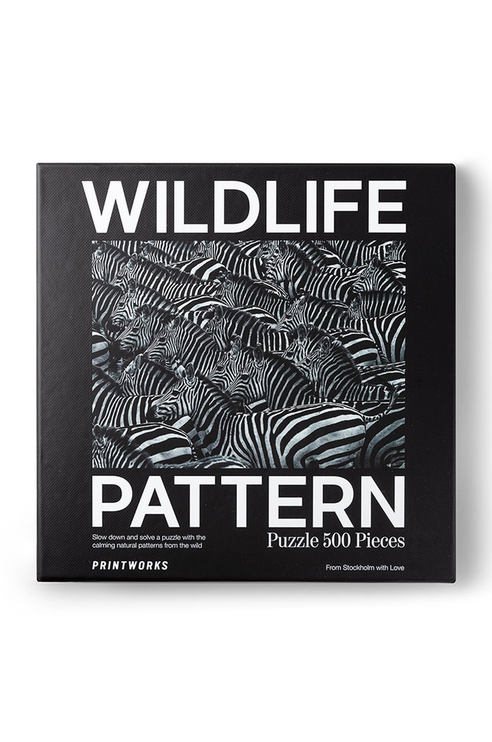 Puzzle Printworks Wildlife Zebra 500 elementów černá PW00518