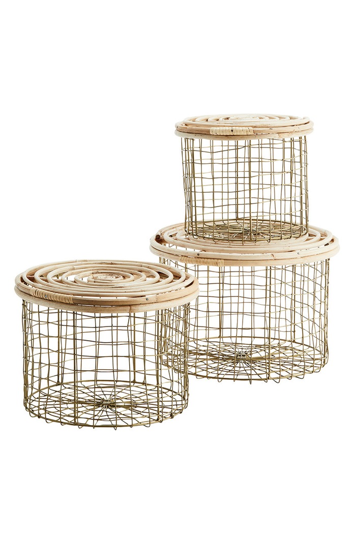 Madam Stoltz Set de cosuri decorative (3-pack) maro 25270AB