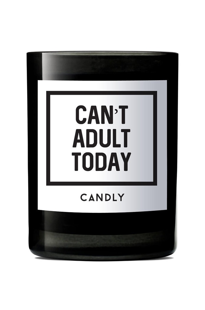 Vonná sójová svíčka Candly Can't adult today 250 g černá No1CAT