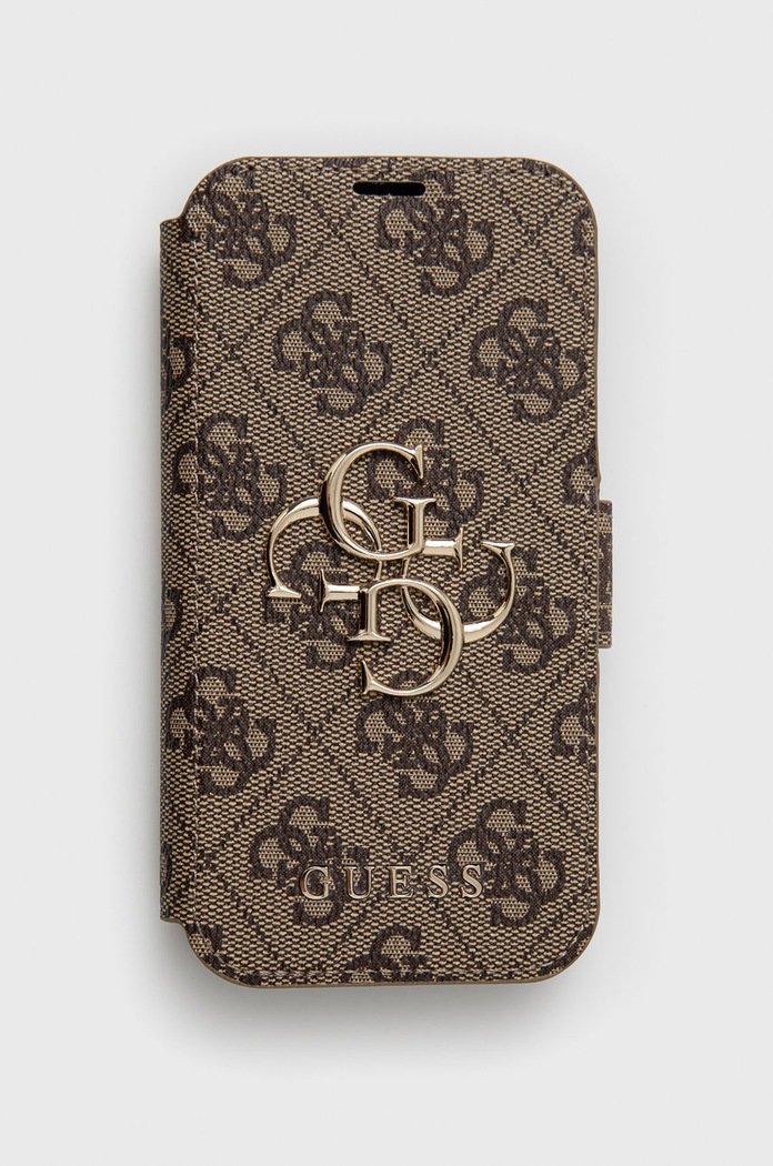 Guess Etui na telefon iPhone 13 Mini na telefon brązowy GUBKP13S4GMGBR