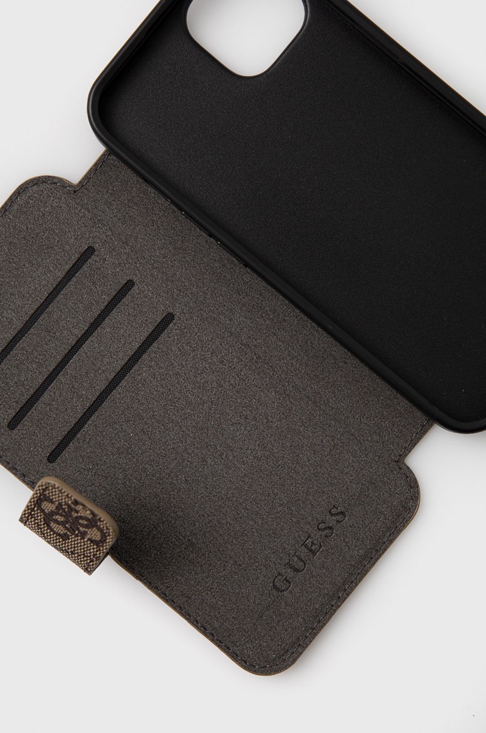 Guess Etui na telefon iPhone 13 GUBKP13M4GDBR brązowy AA00
