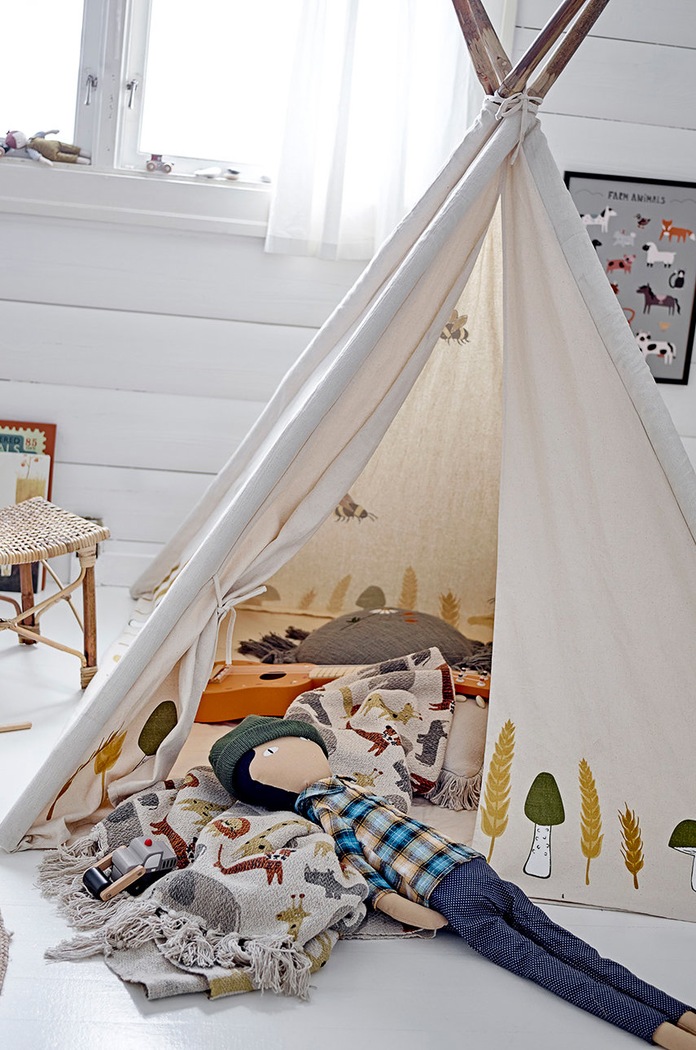 Bloomingville Perna decorativa albastru 82052380