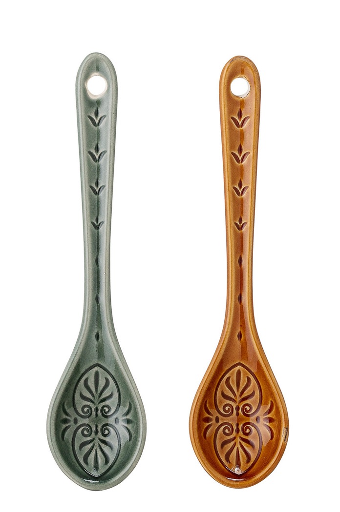 Bloomingville łyżki sałatkowe (2-pack) zielony 82052565