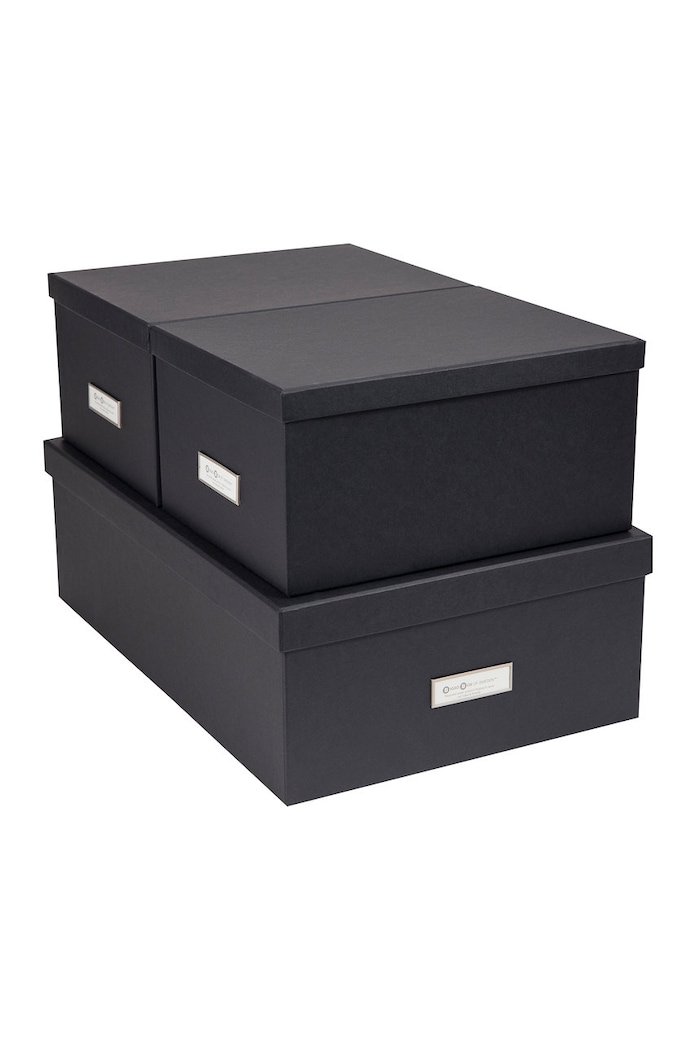 Bigso Box of Sweden zestaw pudełek do przechowywania Inge (3-pack) szary 811345641