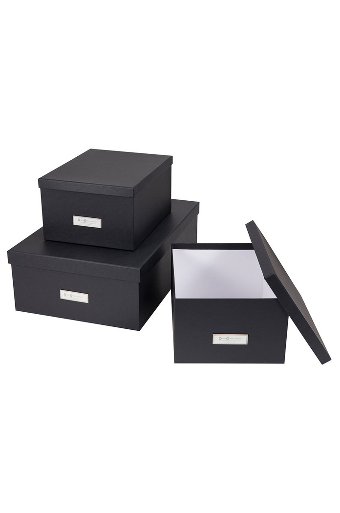 Bigso Box of Sweden zestaw pudełek do przechowywania Inge (3-pack) 811345641 szary AA00
