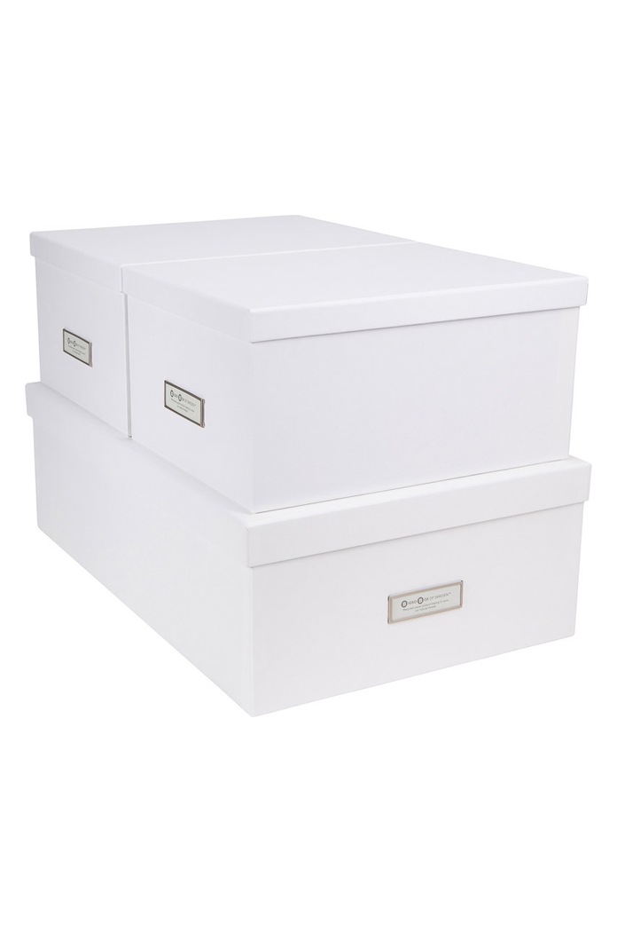 Sada úložných boxů Bigso Box of Sweden Inge (3-pack) bílá 811345541