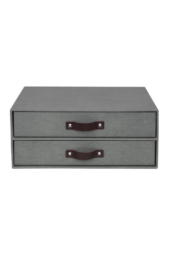 Bigso Box of Sweden Οργανωτής Birger 9431C6449LEA648 γκρί AA00