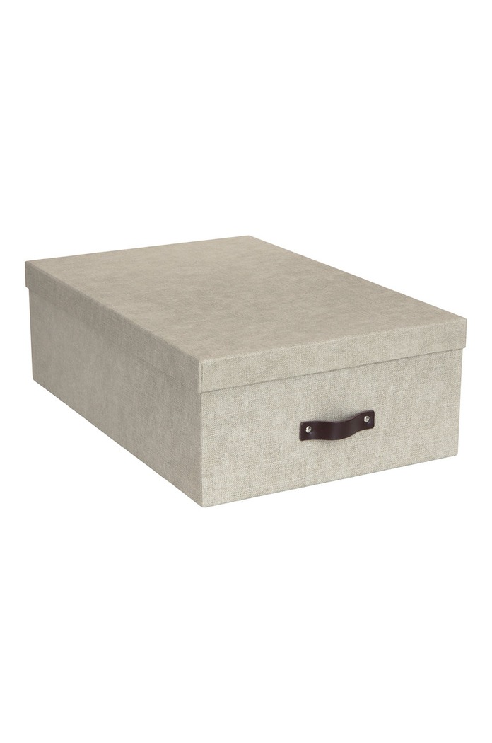 Bigso Box of Sweden - Sada úložných krabíc Inge (3-pak) 8113C5549LEA648 béžová