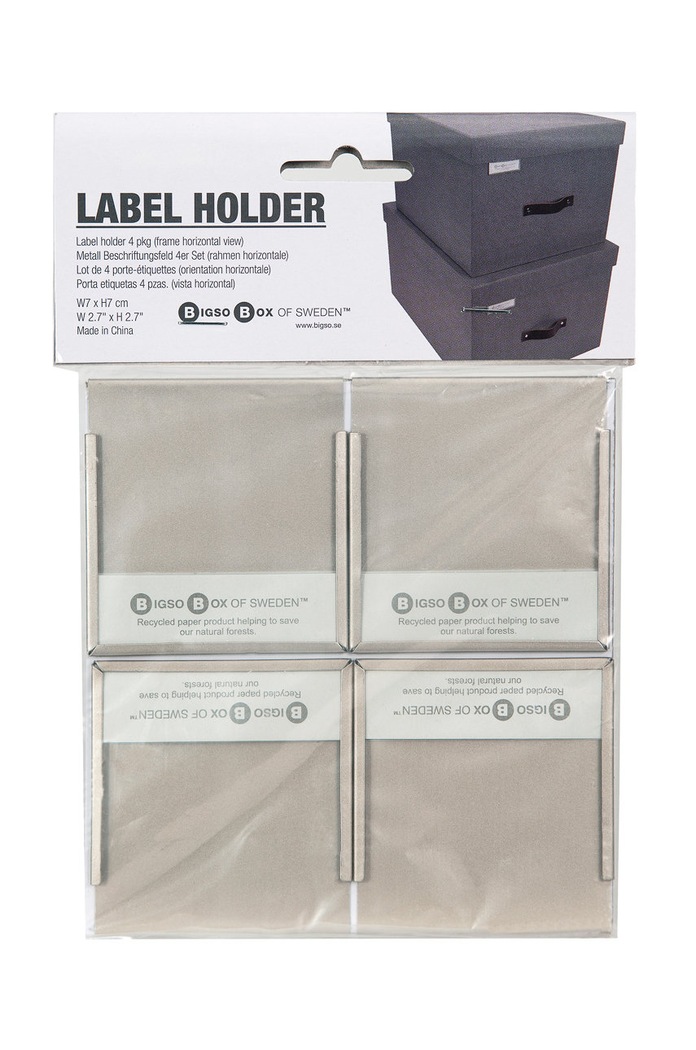 Bigso Box of Sweden набір етикеток (4-pack) 0955SATX4 сірий AA00