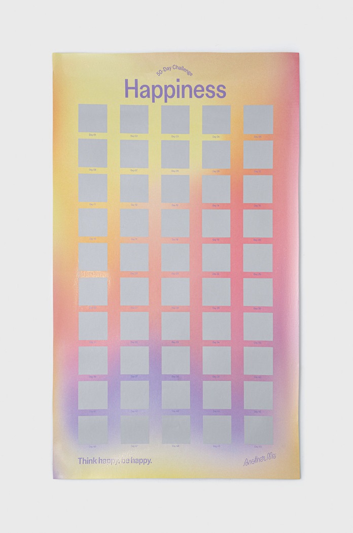 DOIY plakat zdrapka 50 Day Happiness Challenge AM50CHPOHAE multicolor AA00