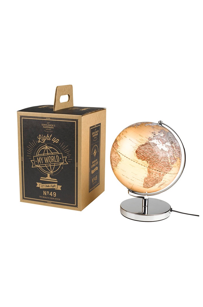Salon i sypialnia Gentlemen's Hardware globus podświetlany GEN238 szary