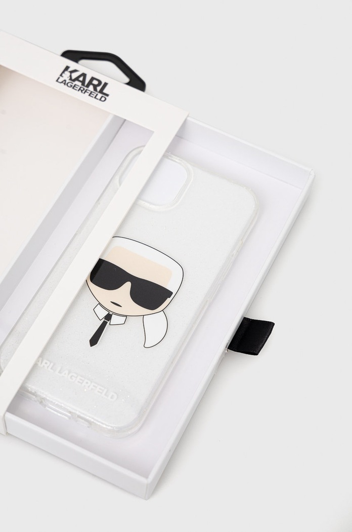 Akcesoria Karl Lagerfeld etui na telefon iPhone 13 KLHCP13MKHTUGLS KLHCP13MKHTUGLS srebrny