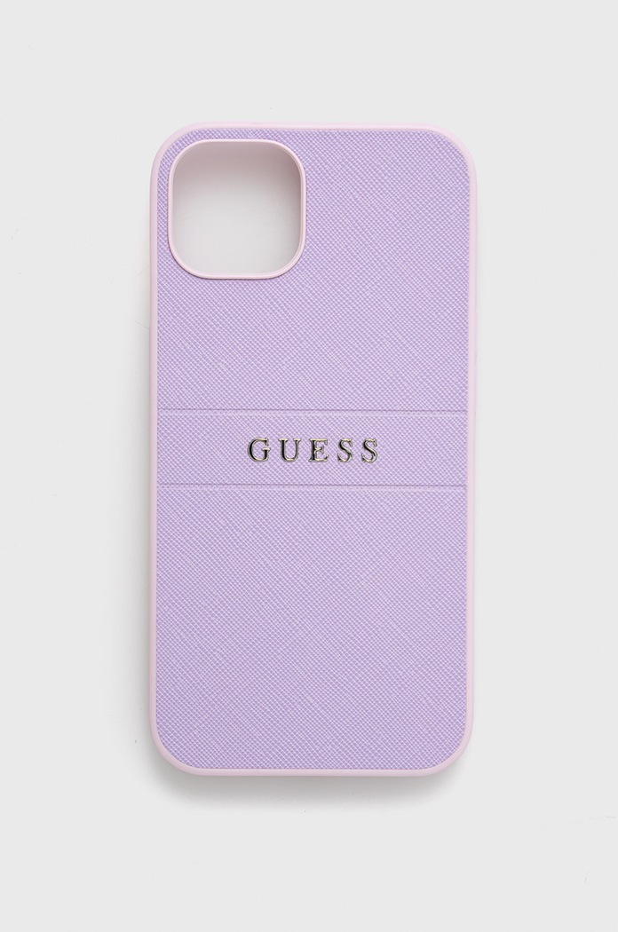 Guess etui na telefon iPhone 13 na telefon fioletowy GUHCP13MPSASBPU
