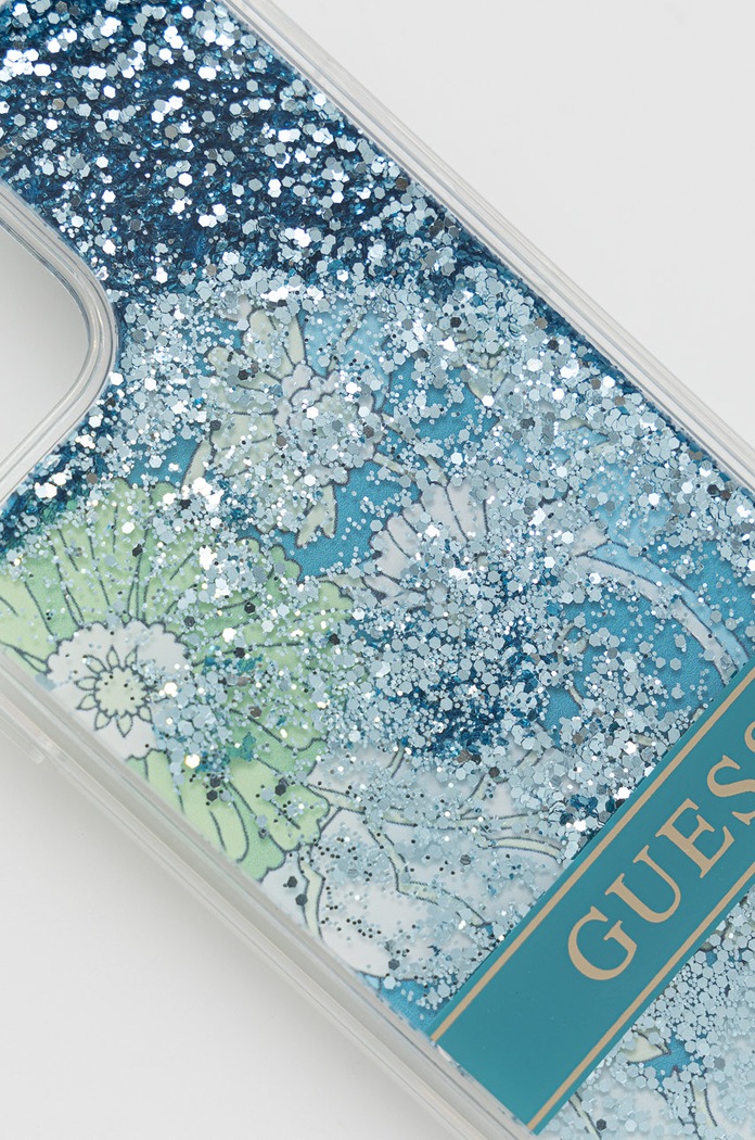 Guess Etui na telefon iPhone 13 mini 5,4'' GUHCP13SLFLSN niebieski AA00