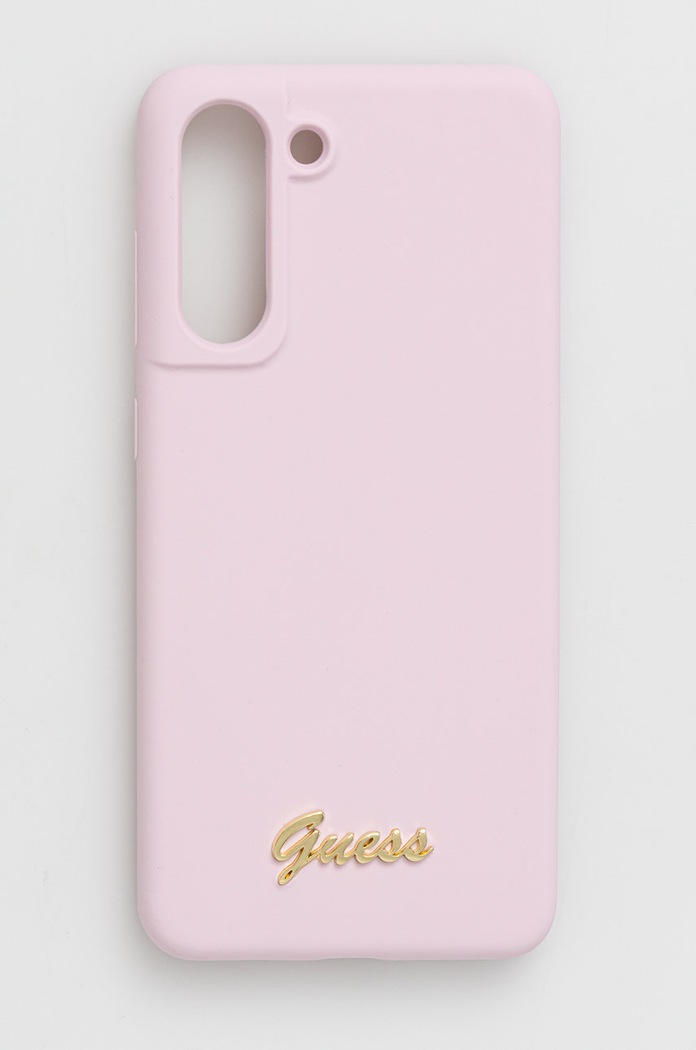 Guess Etui na telefon S21 FE G990 różowy GUHCS21FLSLMGLA