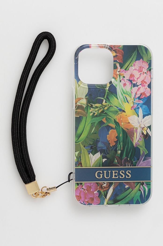 Guess Etui na telefon iPhone 13 mini 5,4'' niebieski GUHCP13SHFLSB